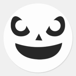 Minimalistische Lachende Pompoen Gezicht Sticker
