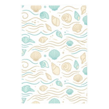 Minimalistische Lagero Zeeschelpen & Oceaangolven