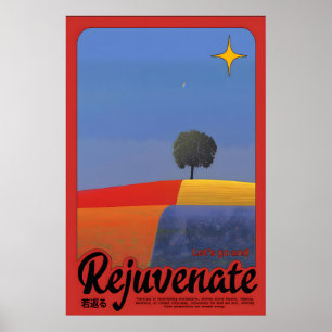 Minimalistische landschapskunst print inspirerend