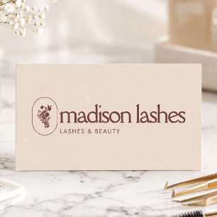 Minimalistische Lash Artist Beauty Branding Warm T Visitekaartje
