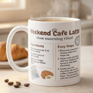 Minimalistische Latte Weekend Recept Gids Koffiemok