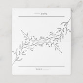 Minimalistische Laurel Branch Leafy Wedding Place  (Buitenkant ongevouwen)