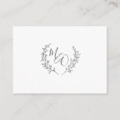 Minimalistische Laurel Line Branch bruiloft detail Informatiekaartje (Achterkant)