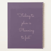 Minimalistische Lavendel Custom Persoonlijk Maande Planner (Achterkant)