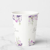 Minimalistische lavendel lila bruidsdouche papieren bekers (Rechts)