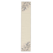 Minimalistische Leafy Elegance Tafelloper – Neutra (Voorkant)