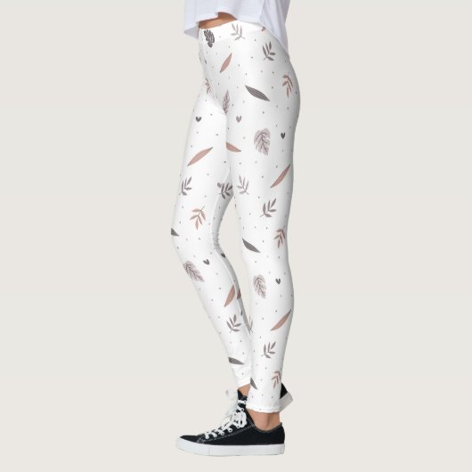 Minimalistische Leggings van het bladpatroon (Links)