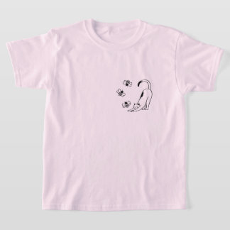 Minimalistische lente kinderkat  t-shirt