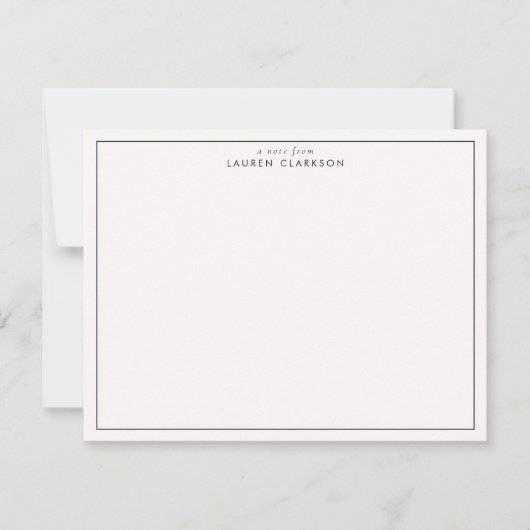 Minimalistische Leopard Print Border Note Kaart (Voorkant)