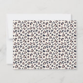 Minimalistische Leopard Print Border Note Kaart (Achterkant)
