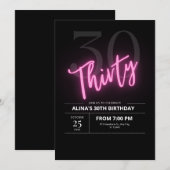 Minimalistische Let's Celebrate Uitnodiging 30th N (Voorkant / Achterkant)