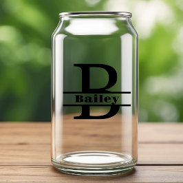 Minimalistische letter B monogram en aangepaste na Blikvorm Glas