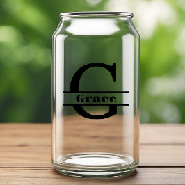 Minimalistische letter G Monogram en aangepaste na Blikvorm Glas