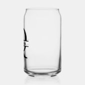 Minimalistische letter Q Monogram en aangepaste na Blikvorm Glas (Links)