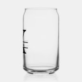 Minimalistische Letter X Monogram en aangepaste na Blikvorm Glas (Links)