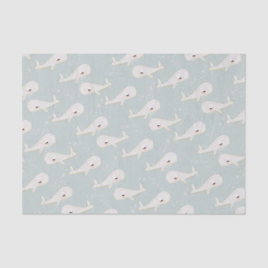 Minimalistische Leuke Boho Whale Zee Ocean Party D Tissuepapier (Voorkant)