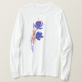 Minimalistische levendige bloem t-shirt