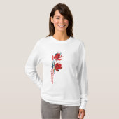 Minimalistische levendige bloem t-shirt (Voorkant volledig)