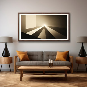 Minimalistische licht en schaduw canvas afdruk