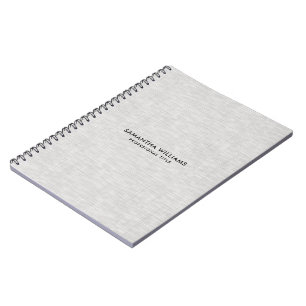 Minimalistische lichtgrijze linnen textuur notitieboek