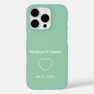 Minimalistische liefde bruiloft Jubileum iPhone 16 Pro Hoesje