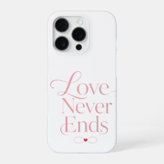 Minimalistische Liefde Eindigt Nooit Rose Goud Typ iPhone 16 Pro Hoesje