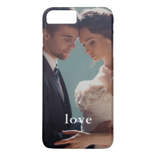 Minimalistische liefde foto telefoon geval iPhone 8 plus / 7 plus hoesje