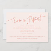 Minimalistische liefde is geduldige bruiloft updat kaart (Voorkant)