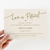 Minimalistische liefde is patiënt bruiloft update kaart