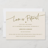 Minimalistische liefde is patiënt bruiloft update kaart (Voorkant)