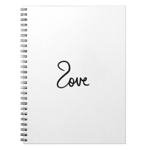 Minimalistische "liefde" Woord Typografie Ontwerp Notitieboek