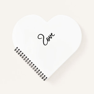 Minimalistische "liefde" Woord Typografie Ontwerp Notitieboek