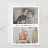 Minimalistische liefdeshart jubileumuitnodiging  kaart (Achterkant)