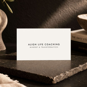 Minimalistische Life Coach Modern Ivoor Visitekaartje