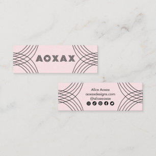 Minimalistische lijnen Abstracte vormen Unieke gra Mini Visitekaartje