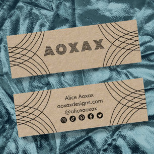 Minimalistische lijnen Abstracte vormen Unieke Kra Mini Visitekaartje