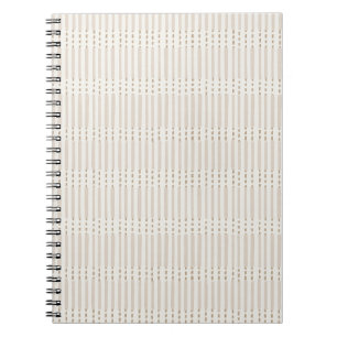 Minimalistische lijnen bohemien neutraal grijs notitieboek
