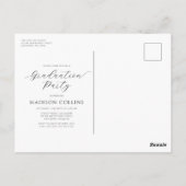 Minimalistische lijnen Graduation Party Foto uitno Briefkaart (Achterkant)