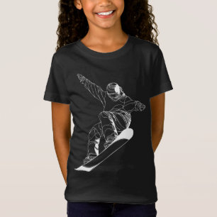 Minimalistische lijntekeningillustratie van een sn t-shirt
