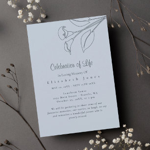 Minimalistische Lily Celebration of Life Funeral