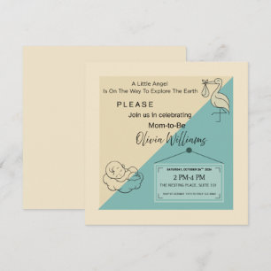 Minimalistische Little Angel Uitnodiging Moderne T