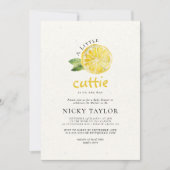 Minimalistische Little Cutie Citrus Baby shower Kaart (Voorkant)