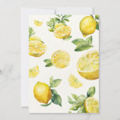 Minimalistische Little Cutie Citrus Baby shower Kaart (Achterkant)