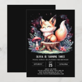 Minimalistische Little Fox Verjaardag digitaal Kaart (Voorkant / Achterkant)