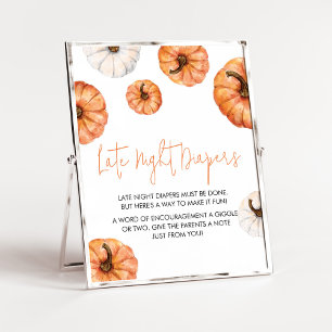 Minimalistische Little Pumpkin Late Night Luiers Poster