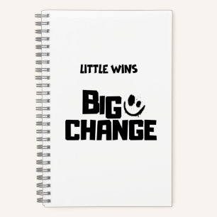 Minimalistische Little Wins Big Change Zachte Kaft Notitieboek