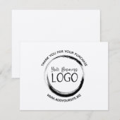 Minimalistische Logo Bedankkaart (Voorkant / Achterkant)