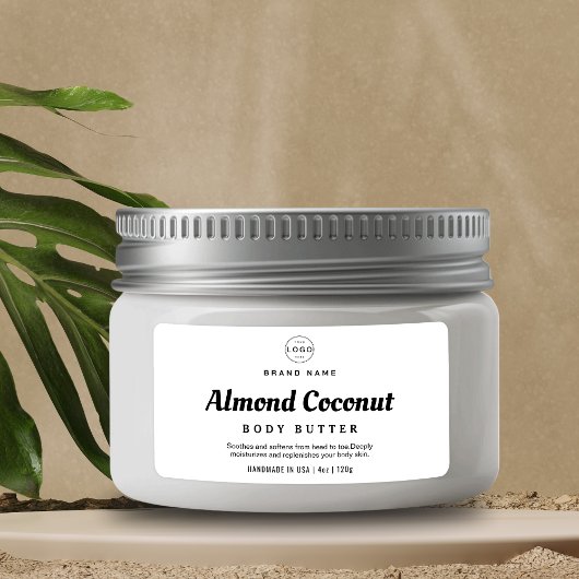 Minimalistische Logo Body Scrub cosmetische pot pr Etiket