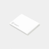 Minimalistische Logo Business White Post-it® Notes (Schuin)