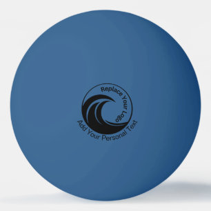 Minimalistische logo- en tekstvervanging pingpongballen